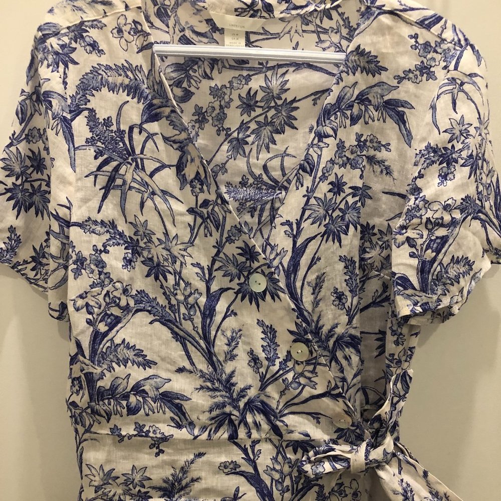 Linen Wrap Top